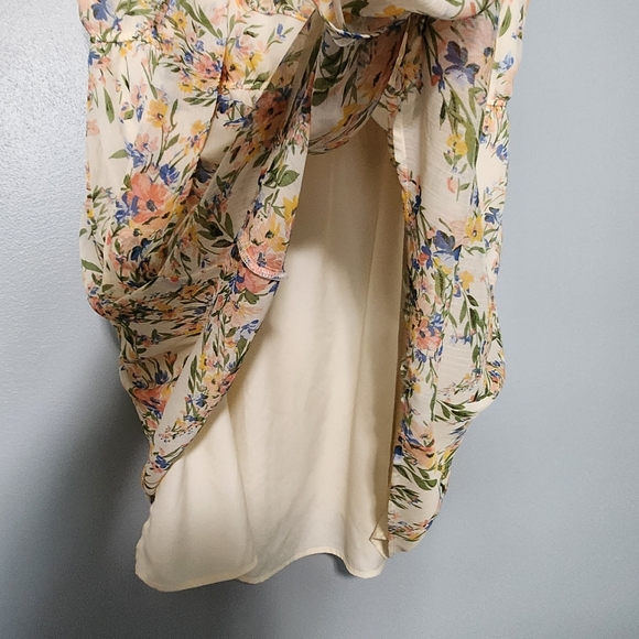 ELOQUII Floral Ruffle Tiered Chiffon Maxi Dress Size 24 Cottage Easter Spring - Picture 6 of 11